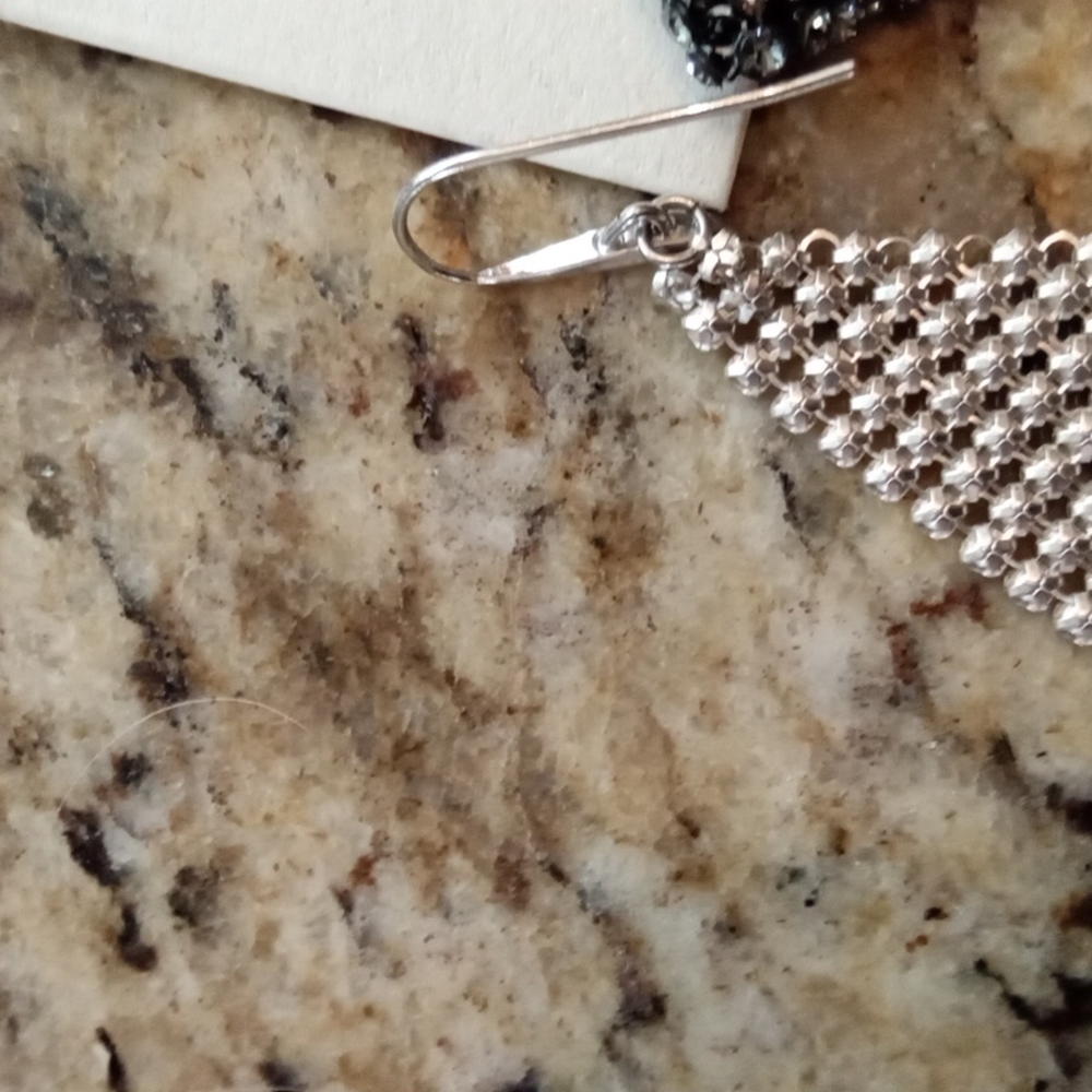 Picture of the back of one erraing Swarovski crystal drop earrings